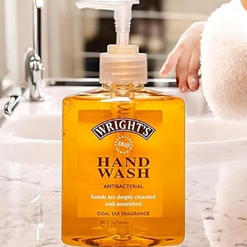 Wrights Hand Wash and Soap Bundle 2 x 250ml Antibacterial Hand Wash 4 Bars Traditional Soap with Coal Tar Fragrance Cleansing Nourishing - Image 2