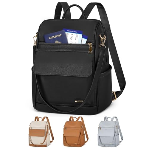 NUBILY Backpack Purse for Women Leather Anti-Theft Mini Backpack Fashion Designer Handbag Convertible Travel Bag Ladies Shoulder Bags, Black - Image 1