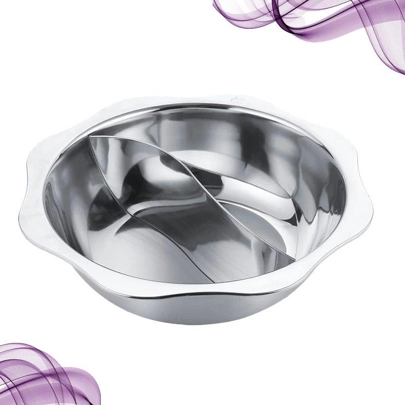 Multifunctional Induction Cooker Pot Stainless Steel Hot Pot Cookware Cooking Pots (32cm Dual Pot) - Image 5