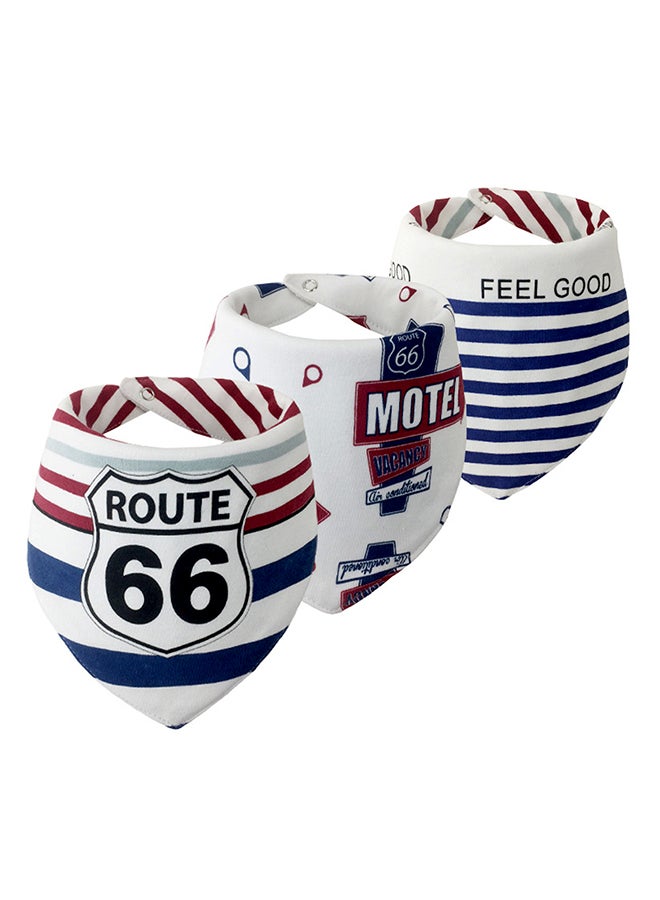 LITTLE SURPRISE BOX Little Surprise Box, 3PCS Set of Sports print premium adjustable snap button closure Bibs - Image 1
