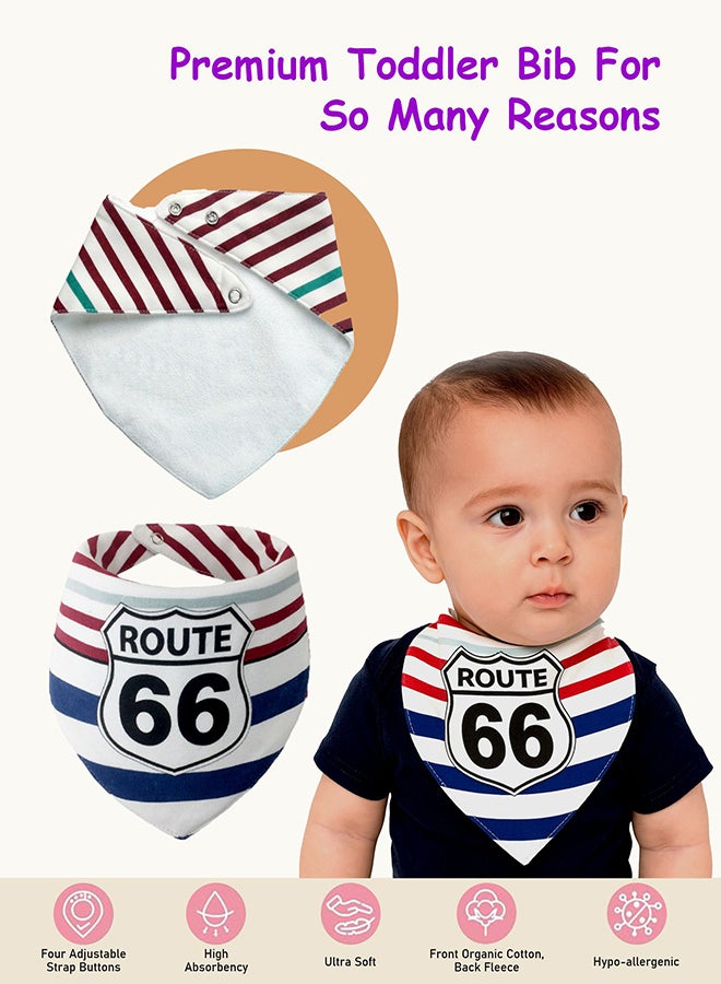 LITTLE SURPRISE BOX Little Surprise Box, 3PCS Set of Sports print premium adjustable snap button closure Bibs - Image 5