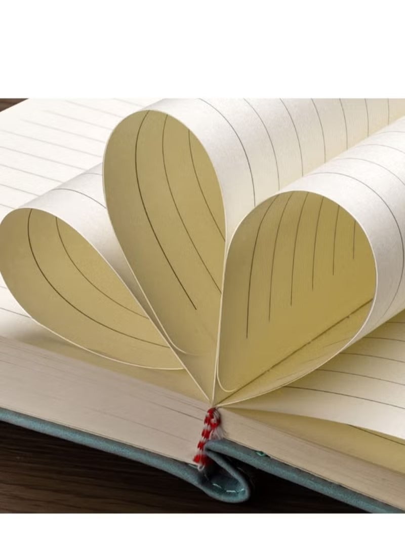 A5 Notebook Journal Notepad Note Book, 360 s Faux Leather Hardcover Notebooks with Pen Loop, Black - Image 3