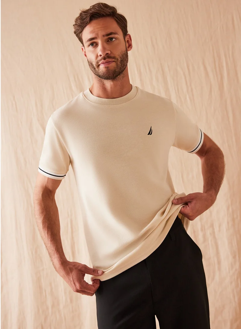 Men Cotton Half Sleeve T-Shirt for Breathable Comfort and Casual Style - Beige