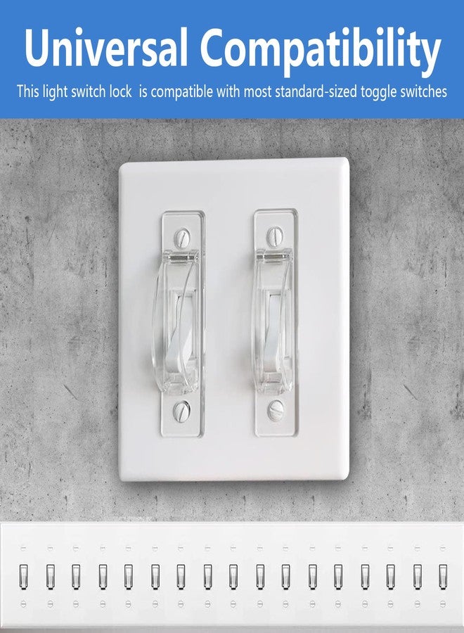 Smloplom Light Switch Guard, 2 Pack Clear Light Switch Lock, Light Switch Cover Guard, Child Proof Light switch cover, Prevent Children and Adults from Accidentally Turning Your Lights on or off - Image 4