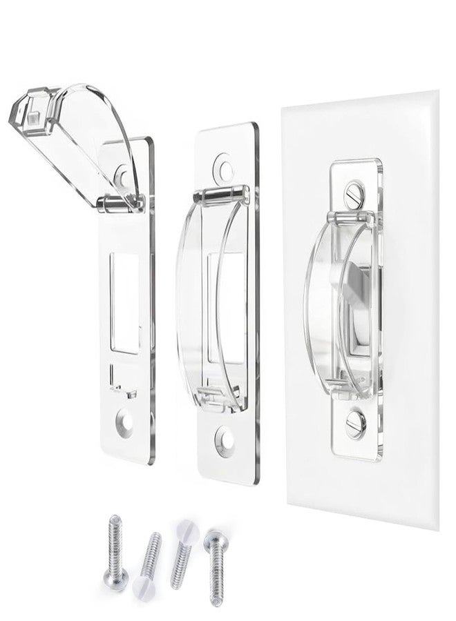 Smloplom Light Switch Guard, 2 Pack Clear Light Switch Lock, Light Switch Cover Guard, Child Proof Light switch cover, Prevent Children and Adults from Accidentally Turning Your Lights on or off - Image 1