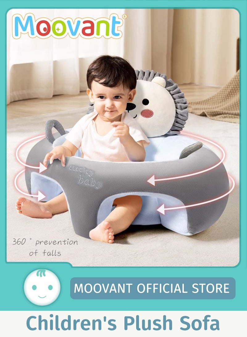 Moovant Baby Sofa, Learn Sitting Chair, Anti-Fall Infant Learning Seat, Soft Hugging Pillow Cushion, Non-Slip Portable Infant Floor Seats, Cute Shaped Learning Chair for Newborn, Perfect Toddler Gift - Image 1
