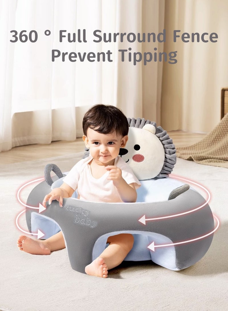 Moovant Baby Sofa, Learn Sitting Chair, Anti-Fall Infant Learning Seat, Soft Hugging Pillow Cushion, Non-Slip Portable Infant Floor Seats, Cute Shaped Learning Chair for Newborn, Perfect Toddler Gift - Image 3