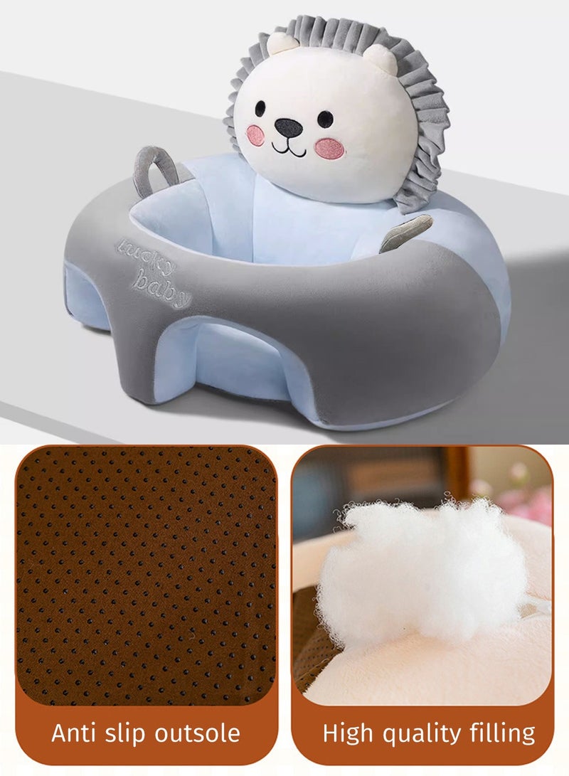 Moovant Baby Sofa, Learn Sitting Chair, Anti-Fall Infant Learning Seat, Soft Hugging Pillow Cushion, Non-Slip Portable Infant Floor Seats, Cute Shaped Learning Chair for Newborn, Perfect Toddler Gift - Image 4