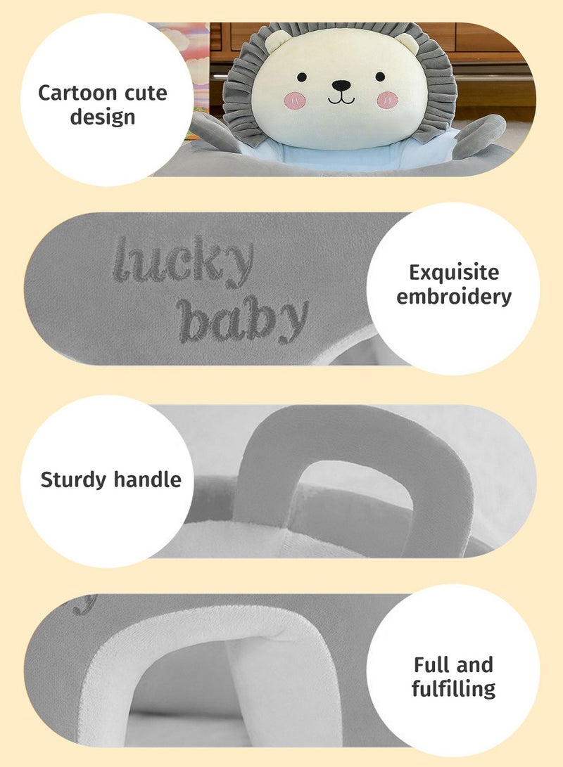 Moovant Baby Sofa, Learn Sitting Chair, Anti-Fall Infant Learning Seat, Soft Hugging Pillow Cushion, Non-Slip Portable Infant Floor Seats, Cute Shaped Learning Chair for Newborn, Perfect Toddler Gift - Image 5