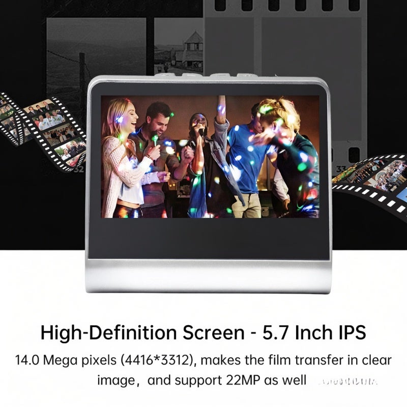 Film Scanner 14.0 Mega Pixels CMOS Sensor - Built-In 16GB Memory Slide Scanner for Home Photography Enthusiasts, Family And Film Collectors - Image 4