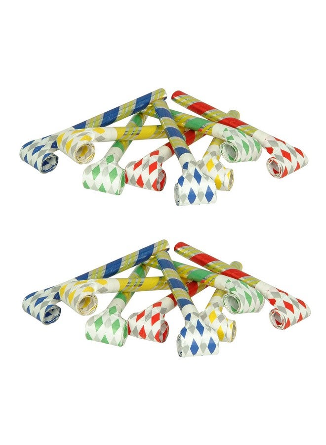 بيستل، 16 قطعة من أنابيب النفخ فائقة الجودة بدون ضوضاء، هدايا أعياد الميلاد، لوازم حفلات رأس السنة، متعددة الألوان - Image 1