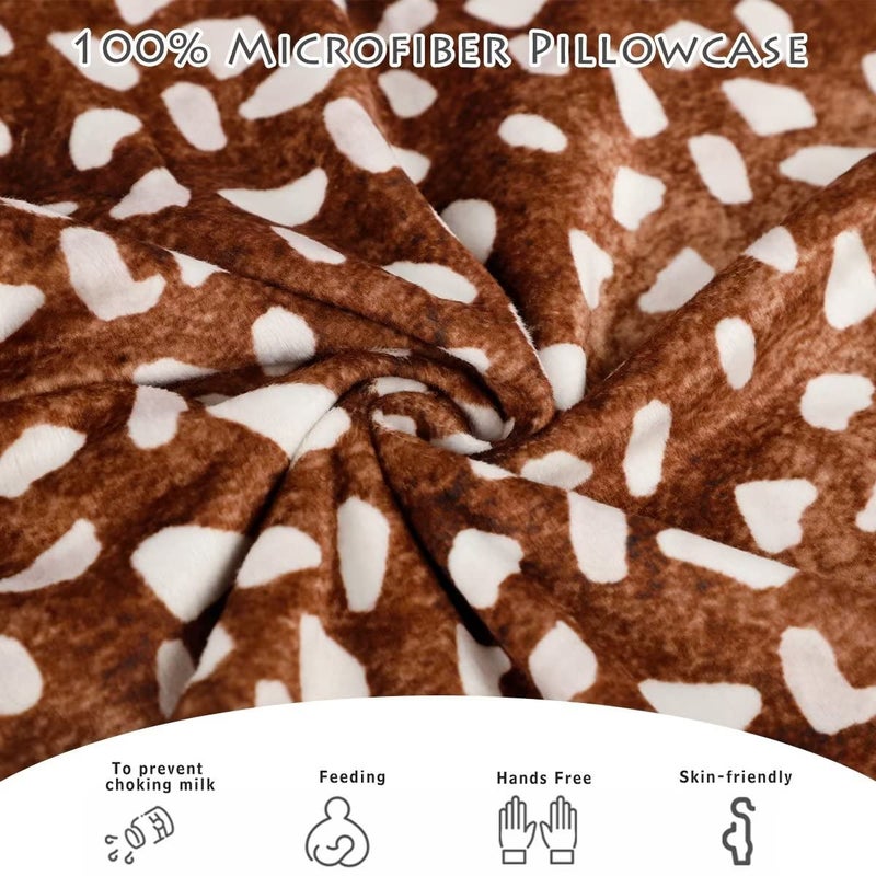 GFU Nursing Pillow Cover for Baby Boys and Girls Minky Breastfeeding Pillow Case for Newborn Soft Deer Skin Print Breastfeeding Pillow Slipcover Stretchy Feeding Cover - Image 4