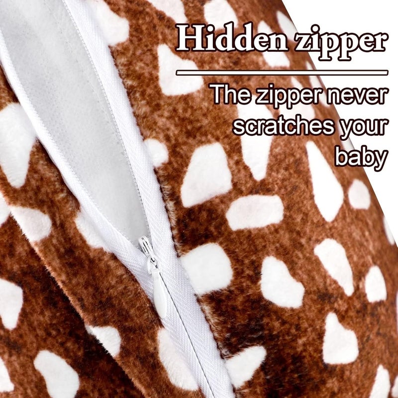 GFU Nursing Pillow Cover for Baby Boys and Girls Minky Breastfeeding Pillow Case for Newborn Soft Deer Skin Print Breastfeeding Pillow Slipcover Stretchy Feeding Cover - Image 5