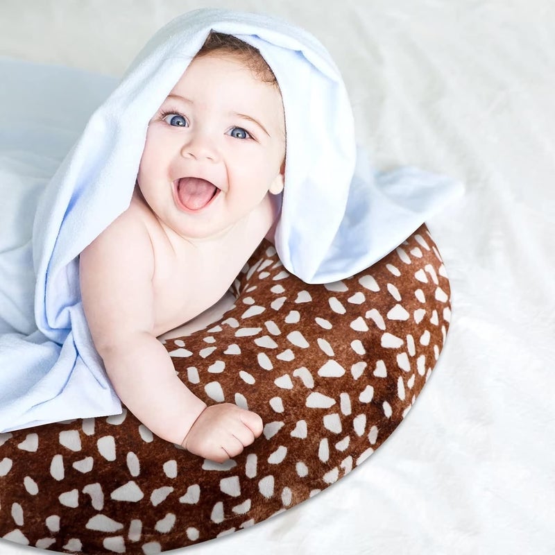 GFU Nursing Pillow Cover for Baby Boys and Girls Minky Breastfeeding Pillow Case for Newborn Soft Deer Skin Print Breastfeeding Pillow Slipcover Stretchy Feeding Cover - Image 3
