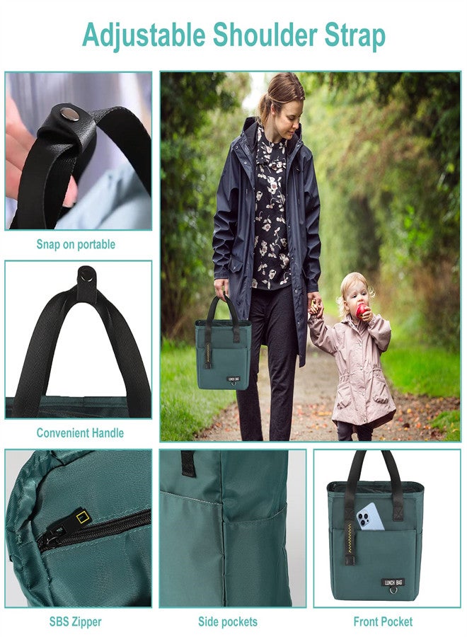 Excefore Insulated Lunch Bag for Women Man Reusable Lunch Box for Work Camping Outdoor Sports Leakproof Cooler Bento Box Freezable Lunchbox with Adjustable Shoulder Strap for Kids Adult - Image 5