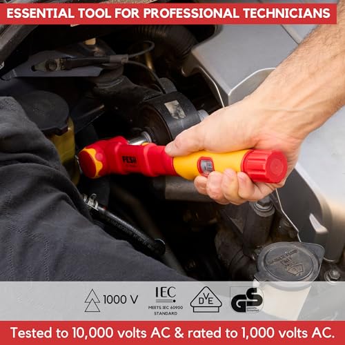FESA Electrician Insulated Torque Wrench - 1000V Electrician Torque Wrench w/Easy Torque Adjustment & Scale Display - Each Insulated Wrench Has ID for Traceability (1/2" Drive, 10-50 Nm Range) - Image 5
