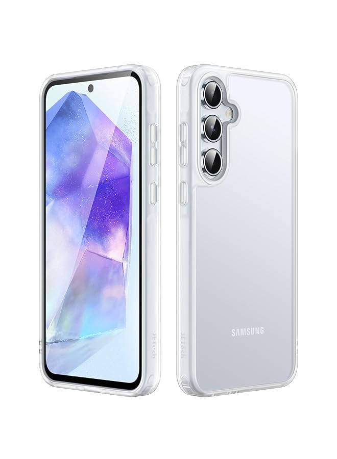 جي تيك حافظة غير لامعة لهاتف سامسونج جالاكسي A55 5G خلفية شفافة متجمدة غطاء هاتف نحيف مضاد لبصمات الأصابع شفاف