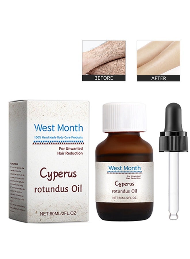 WEST MONTH Cyperus Rotundus Oil-Cyperus Rotundus Oil for Hair Removal,Skin Care Relaxation Cyperus Rotundus Oil,Gentle and Moisturizing,60ml - Image 1