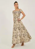 ستايلي beige with black print