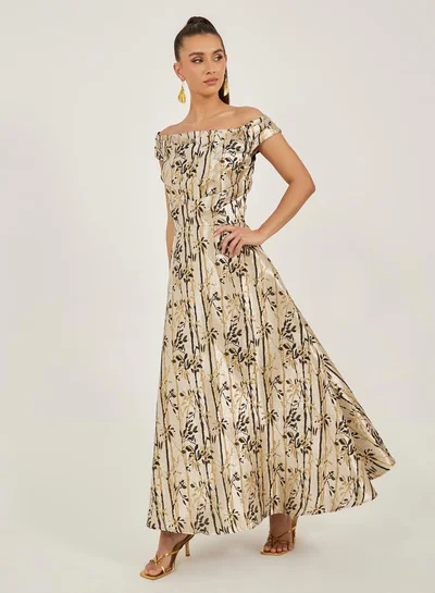 Styli Styli Print Sleeveless A-Line Maxi Dress