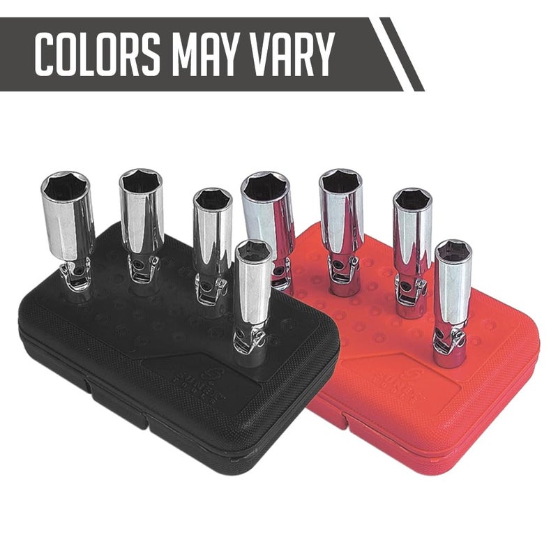 SUNEX TOOLS 8844 3/8-Inch Drive 13/16-Inch Universal Spark Plug Socket, Fully Polished, CR-V 9/16-Inch - 13/16-Inch, 4-Piece - Image 2