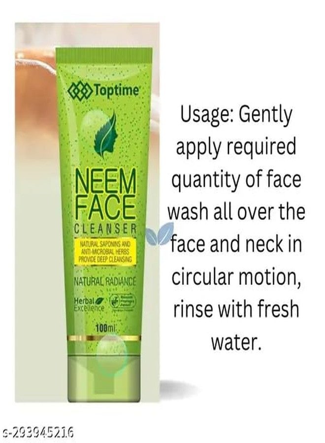 Toptime Neem Face Cleanser, Natural Radiance, 100ml - Image 4
