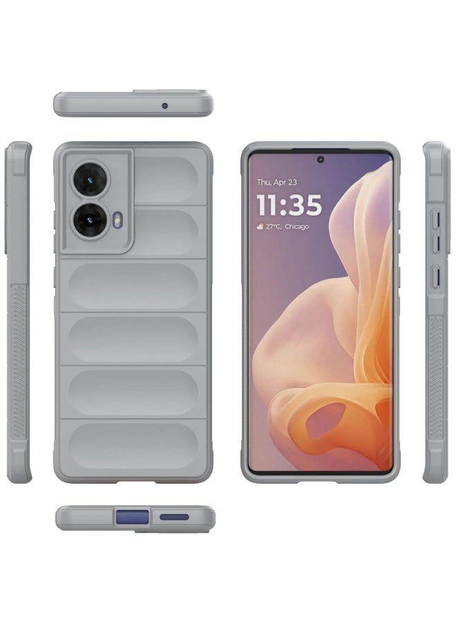 Premium Protection Back Silicone Case Compatible with Motorola Moto G85 5G Magic Shield Shockproof Case with Camera Protection (Grey)  - Image 2