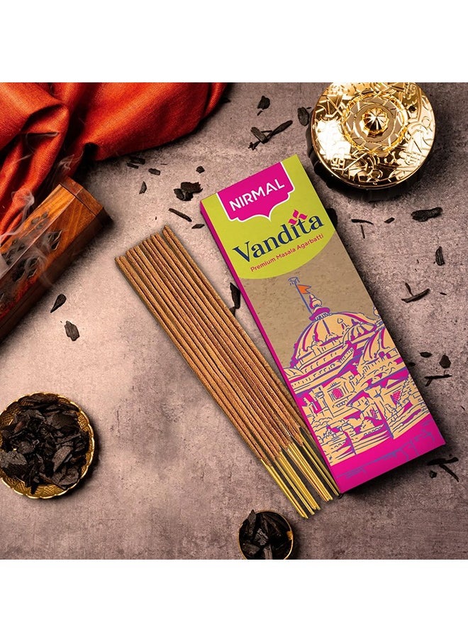 Nirmal Vandita Premium Fragrance Agarbatti (Pack of 2) 140 Incense Sticks  - Image 2