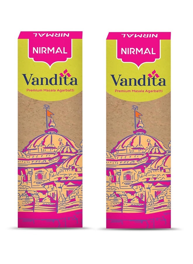 Nirmal Vandita Premium Fragrance Agarbatti (Pack of 2) 140 Incense Sticks  - Image 1