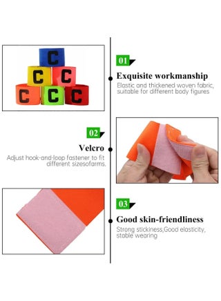 6 Pieces Elastic Soccer Captain Armband Adjustable Football Basketball Player Bands for Adult Youth - view 2