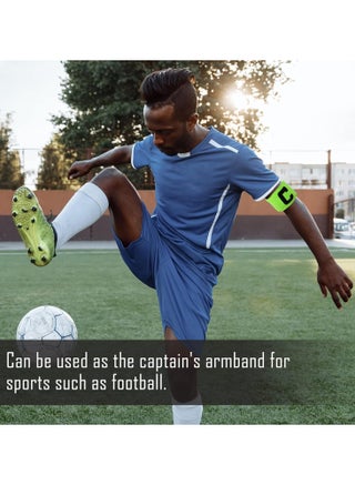 6 Pieces Elastic Soccer Captain Armband Adjustable Football Basketball Player Bands for Adult Youth - view 3