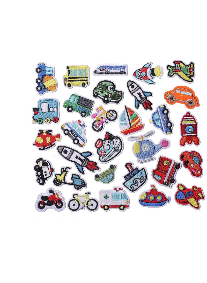 SYOSI Embroidery Patches, Embroidered Car Iron on Patches Embroidery DIY Accessories, Assorted Decorative Patches, for Dress Jeans Jackets Hats Backpacks Sewing Flowers Applique DIY Accessory  - Image 1