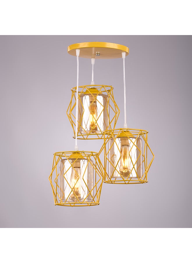 NAGAFA SHOP Three Yellow Drum Modern Ceiling Lamp-3Ry1036  - Image 1