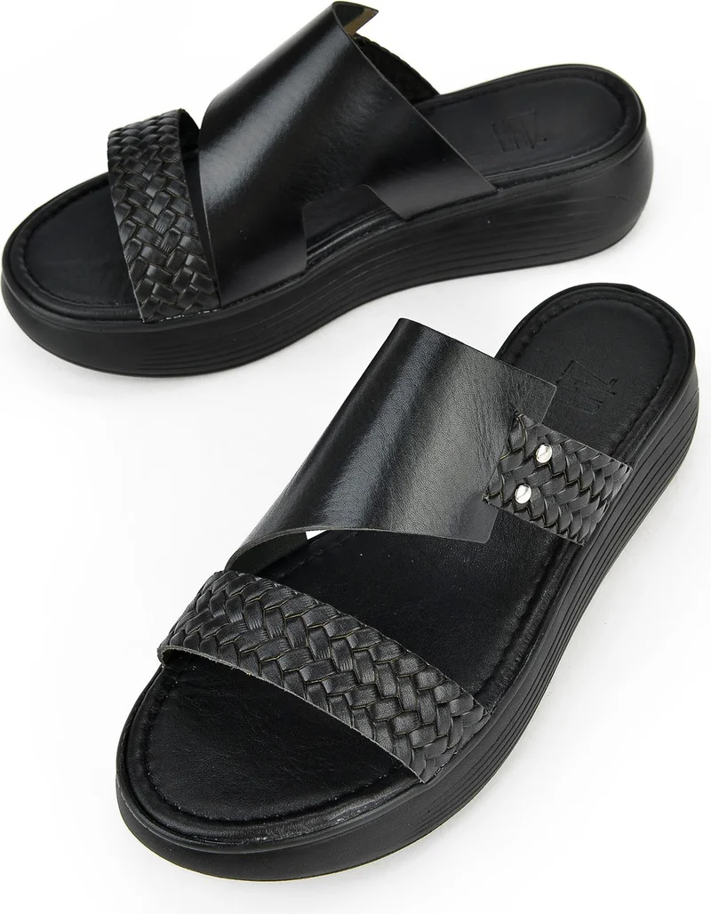 Ziya Women's Leather Slippers 1311010 500 Black