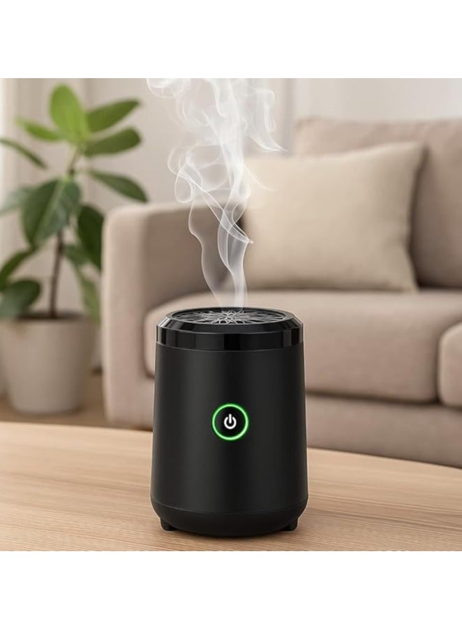 Electric Bakhoor Incense Burner – USB Type-C Rechargeable Oud Diffuser for Car & Home | Portable Mini Bukhoor Burner, Elegant Black Design, Compact & Travel-Friendly  - Image 2