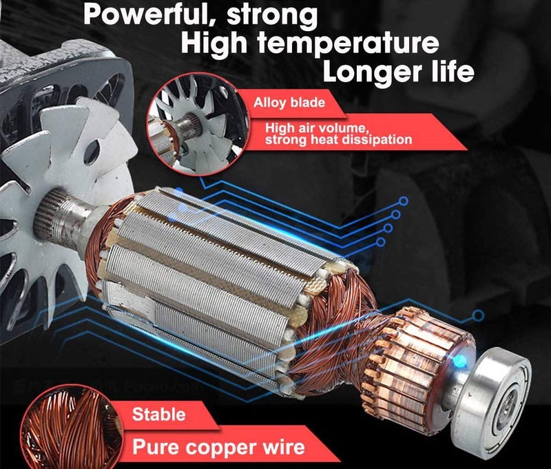 MLD corded electric impact Screwdriver gun Cum Drill reverse drive chuck 10 mm with free PH2 Plus and Minus Bit Sets Colours as per Availability - Image 3