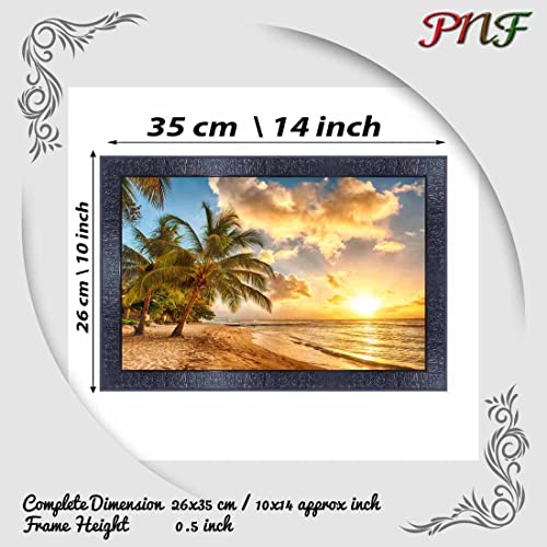 pnf Poster And Frames Natural Sunrise Landscape Scenery Wooden Photo Frame With Acrylic Sheet | Living, Bedroom | Home Decoration | Best Gifting Option (10 * 14inch,Multicolour,Synthetic) 11107 - Image 2