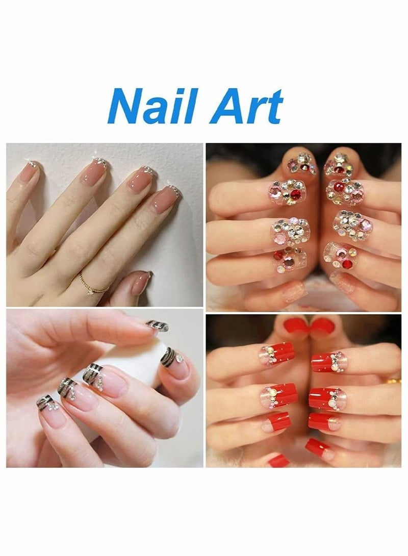 Captaintech 4 Size 14 Sheets Crystal Gem Stickers Crystal Rhinestone Stickers Self-Adhesive Bling Jewels Sticker for Face Eyes Nails Body Makeup Festival Kids DIY Craft Cards Embellishment Diamond Decorations - Image 3