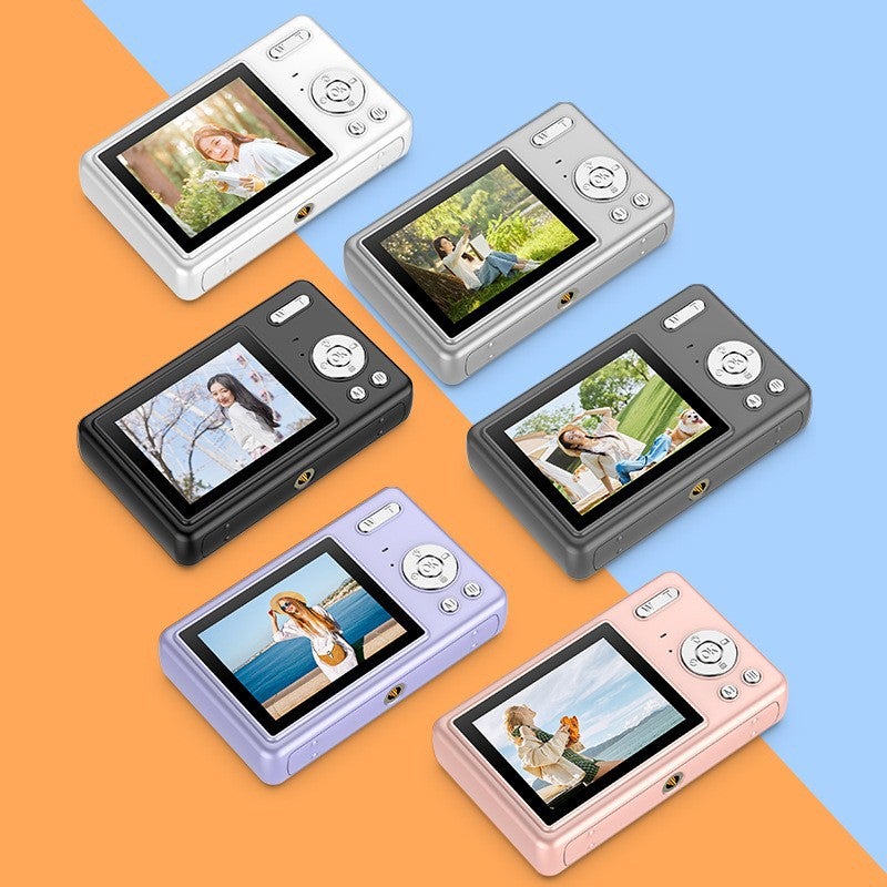 White CCD Retro HD Digital Camera with 32GB Memory Card, Adapter & Card Reader - Pocket-Sized Selfie Companion - Image 3