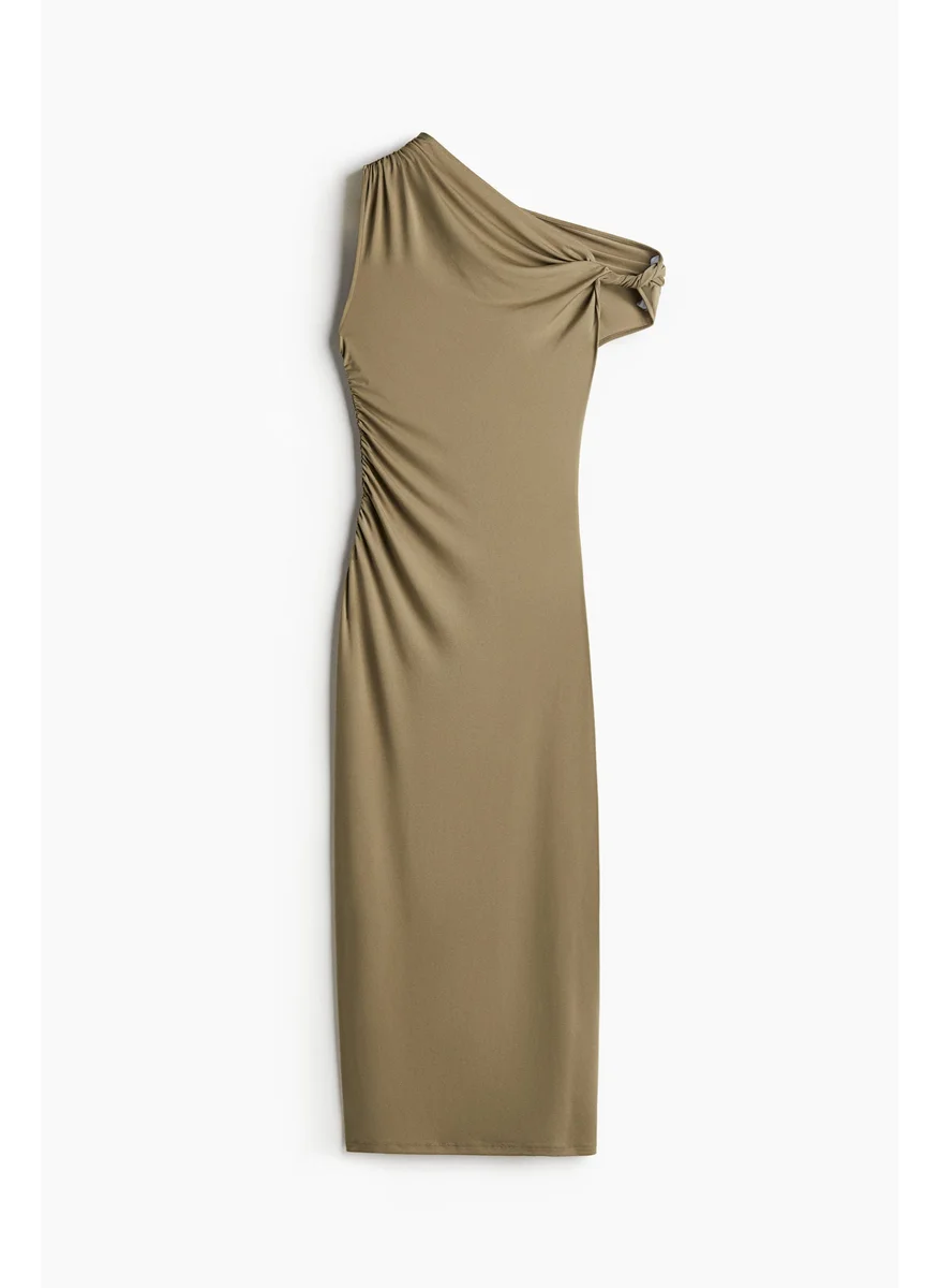 اتش اند ام Twist-Detail One-Shoulder Dress