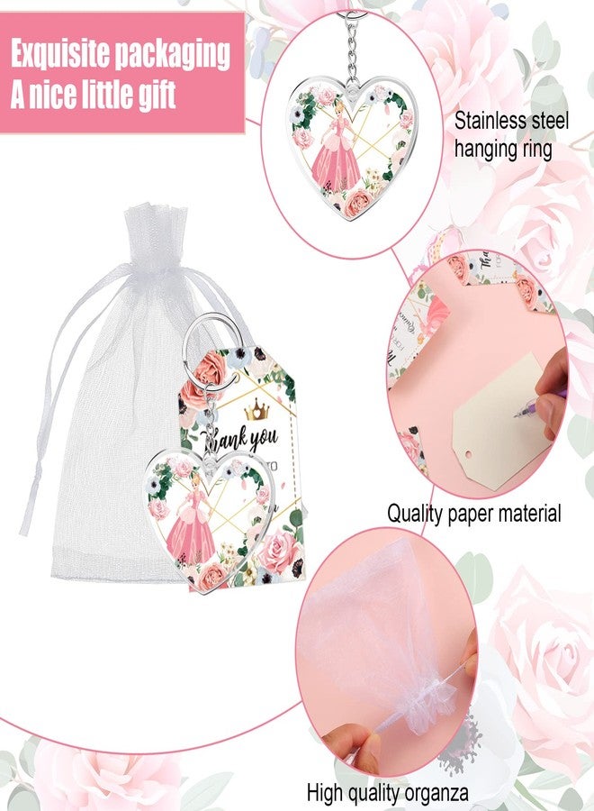 سوريو مجموعة هدايا حفلة كوينسينيرا من سوريو، 38 قطعة، هدايا كوينسينيرا للبنات، سلسلة مفاتيح على شكل قلب وردي، هدايا كوينسينيرا لأميرة، زينة حفلة عيد الميلاد الخامس عشر، مع أكياس من الأورجانزا وبطاقات شكر. - Image 3