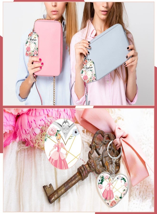 سوريو مجموعة هدايا حفلة كوينسينيرا من سوريو، 38 قطعة، هدايا كوينسينيرا للبنات، سلسلة مفاتيح على شكل قلب وردي، هدايا كوينسينيرا لأميرة، زينة حفلة عيد الميلاد الخامس عشر، مع أكياس من الأورجانزا وبطاقات شكر. - Image 4