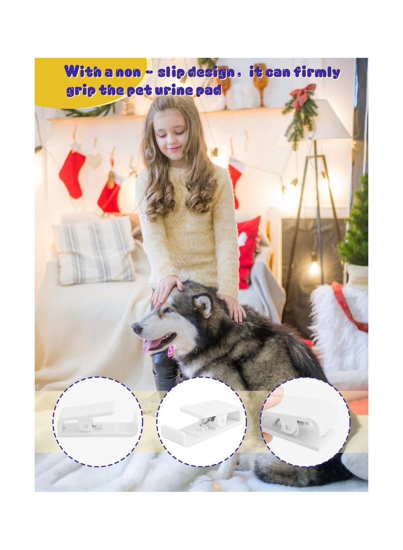 SYOSI 6 Pcs Potty Training Dog Pee Pad Holder, Wall Pee Pad Holder Dog for Small & Large Size Wee Wee Pad, Indoor Potty Training Pad Holder for Leg-Lifting Puppies, Pad Holder with Nano Gel Strip (White) - Image 3