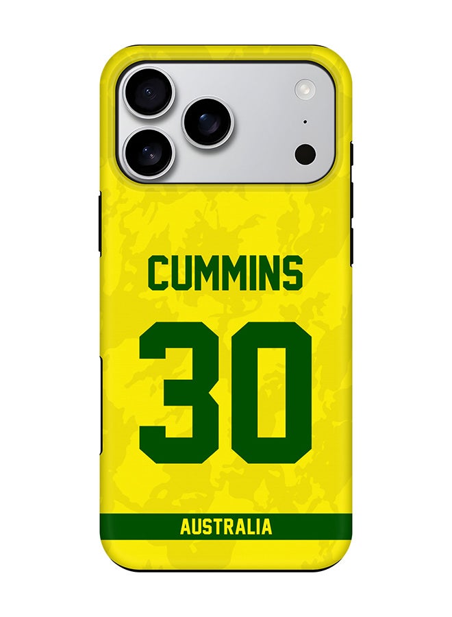 Stylizedd Tough Pro Magnetic Case for iPhone 17 Pro Max, Dual Layer hybrid PC + TPU Mobile Cover Matte - Australia Pat Cummins, Jersey No 30