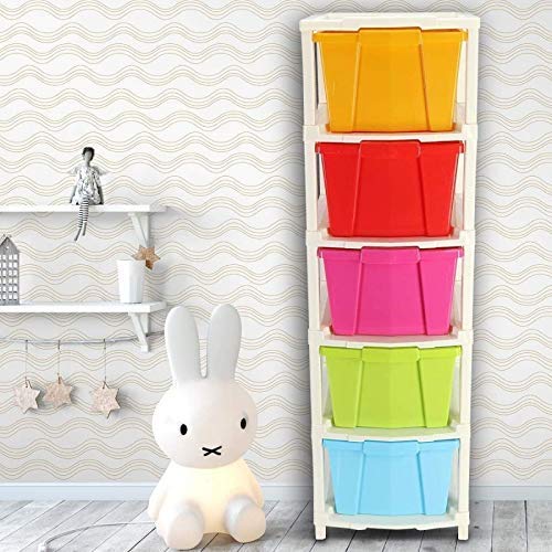 MYPS Multipurpose Modular System Drawer Plastic XL Large Storage stomo Chest of Drawer Storage Rack for Home Office Hospital Parlor School Doctors Kids 5Layer Modular Drawer Storage - Image 2