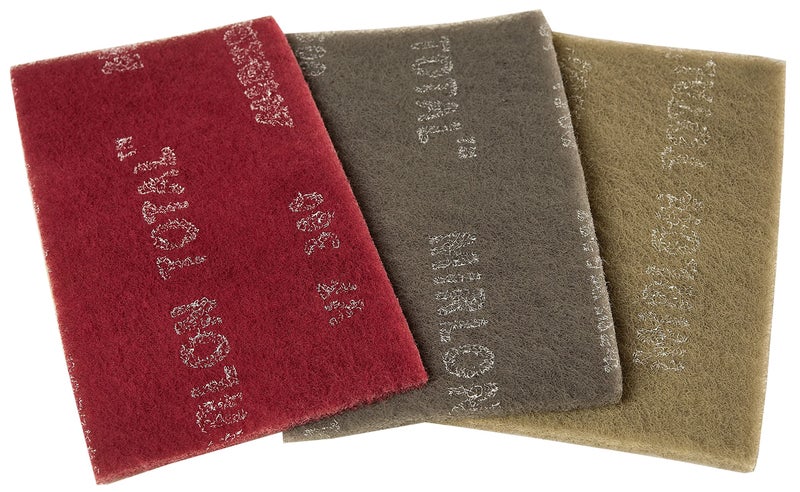 Mirka Mirlon Total Scuff Handsanding Pad Non-Woven/Assortement Very Fine 360 & Ultra Fine 1500 & Micro Fine 2500 2500/3 Pieces / 4.5" x 9" / â€Ž18-118-APRP