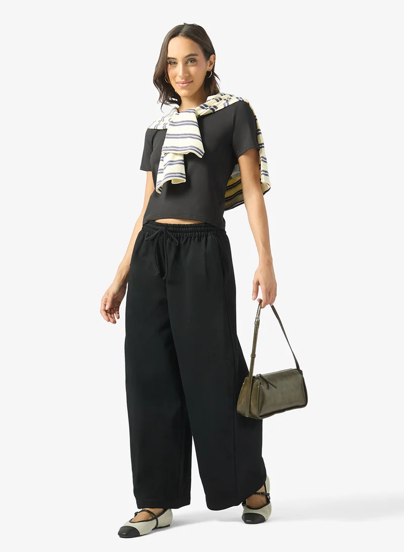 Ginger Basics Wide Leg Barrel Sweat Pants