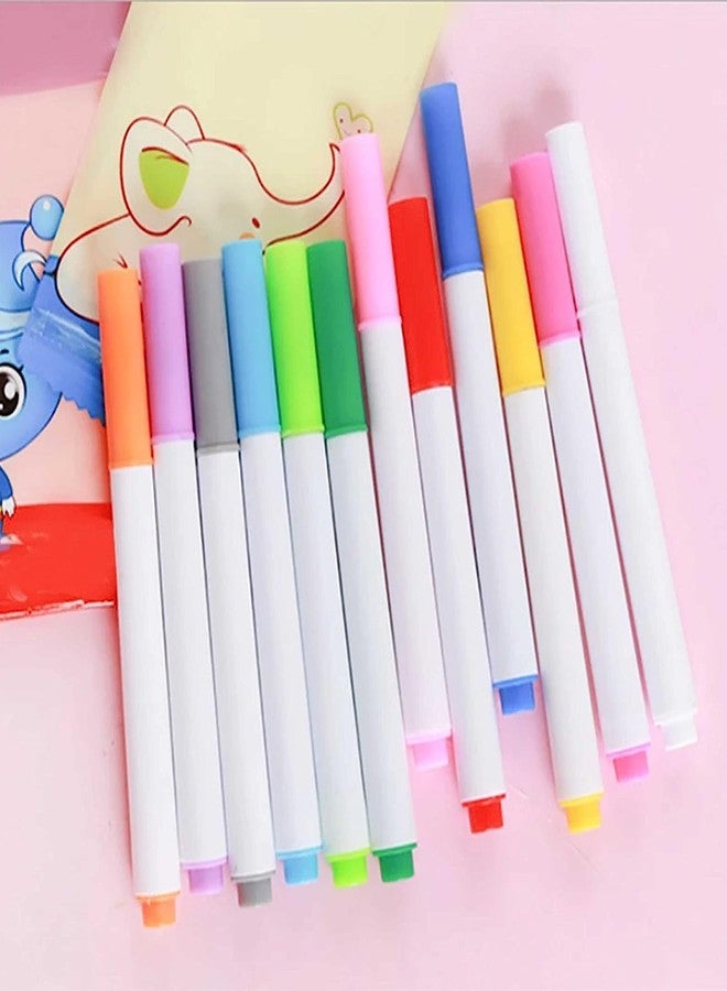 MANOGYAM Kids Erasable Doodle Book | Art Book | Drawing Book | Reusable Drawing Pads with 12 Watercolor Pens | Portable Drawing Toy Books Gifts for Kids (Red-Navy Blue) - Image 5