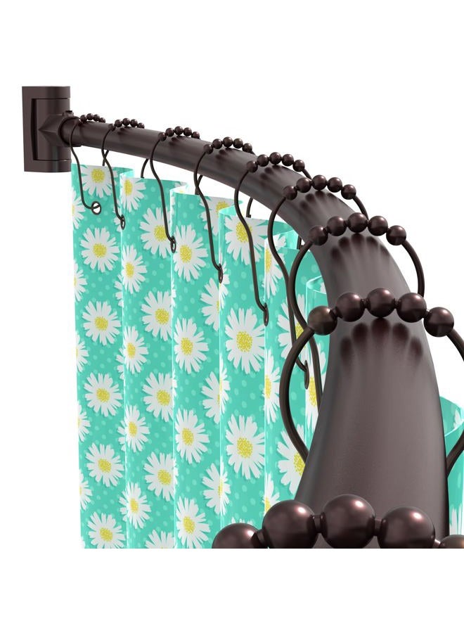 PrettyHome Adjustable Arched Curved Shower Curtain Rod Rustproof Expandable Aluminum Metal Shower Rod 38-72 Inches Telescoping Design Exquisite Customizable for Bathroom,Need To Drill,Bronze - Image 1