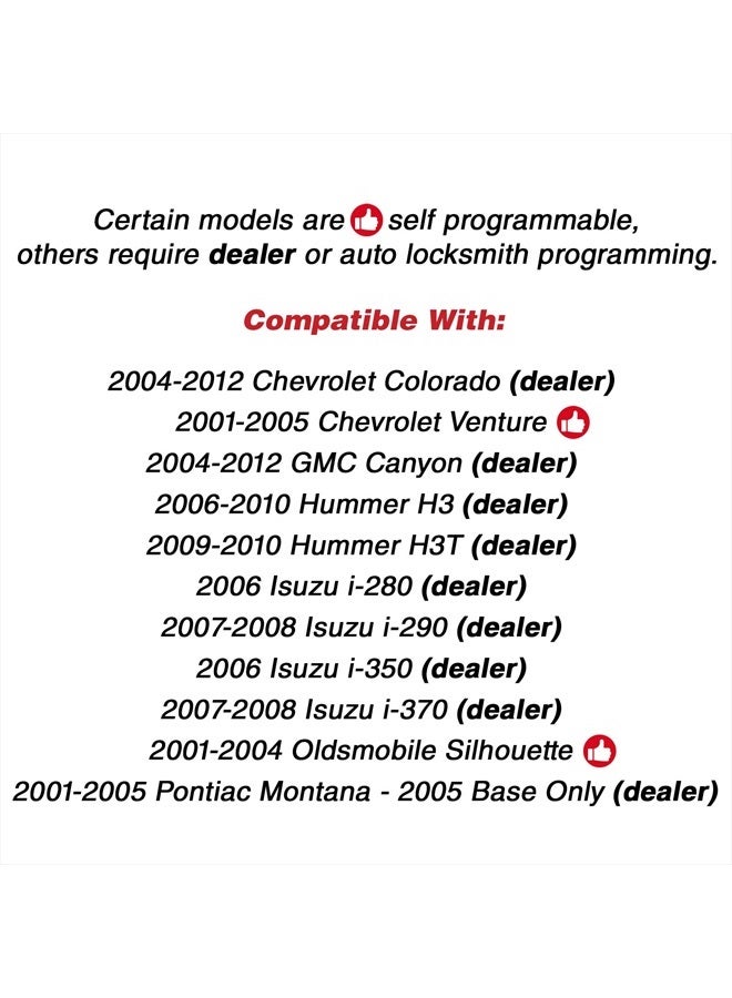 KeylessOption Keyless Entry Remote Car Key Fob for Venture Canyon Hummer H3 Colorado L2C0007T - Image 4